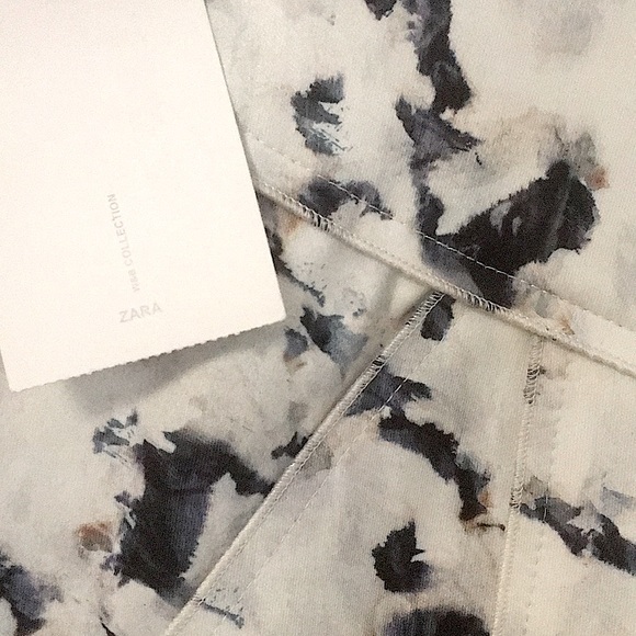 Zara white fitted skirt with marble pattern - Picture 2 of 5